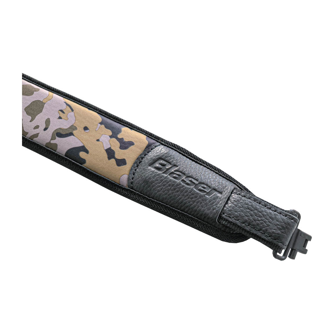 Correa para rifle Blaser cuero negro y neopreno HunTec camo