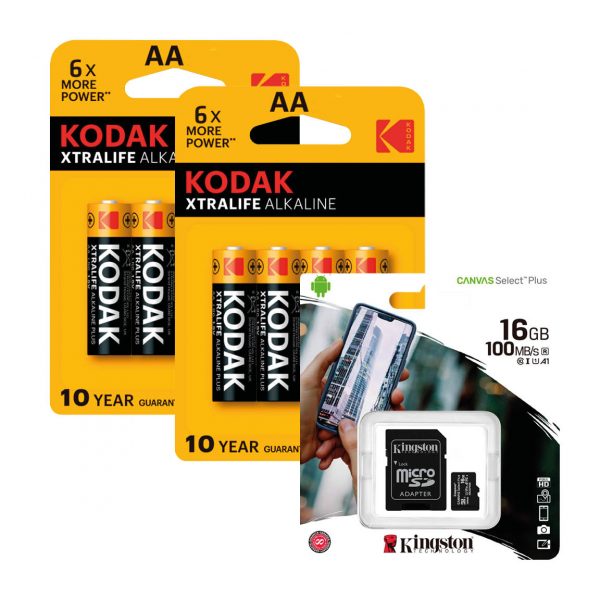 Pack 8 pilas y tarjeta Micro SD 16GB