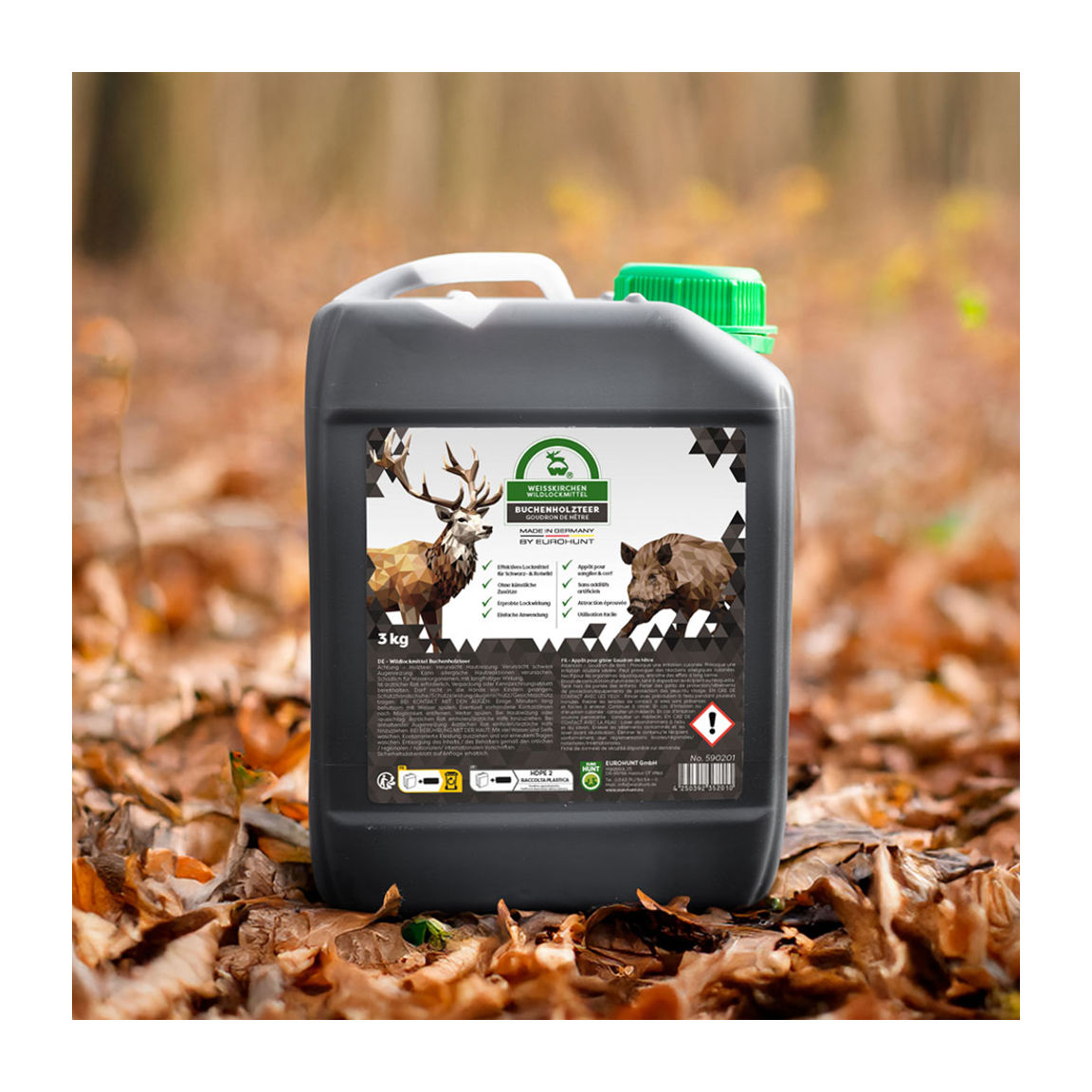 Pack 2 garrafas de atrayente con resina de haya para jabalí y venado Eurohunt 3 kg (2) Pack 2 garrafas de atrayente con resina de haya para jabalí y venado Eurohunt 3 kg