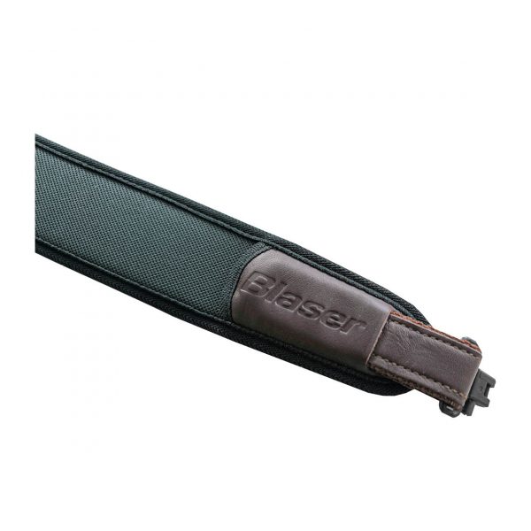 Correa para rifle Blaser cuero marrón y neopreno verde
