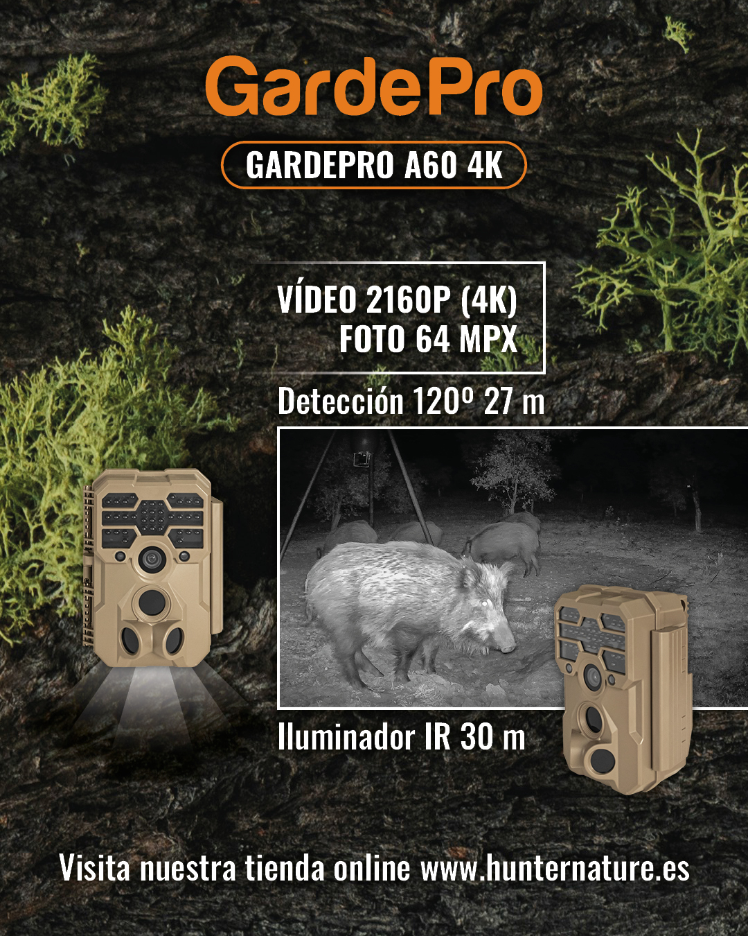 Cámara de caza GardePro A60 4K