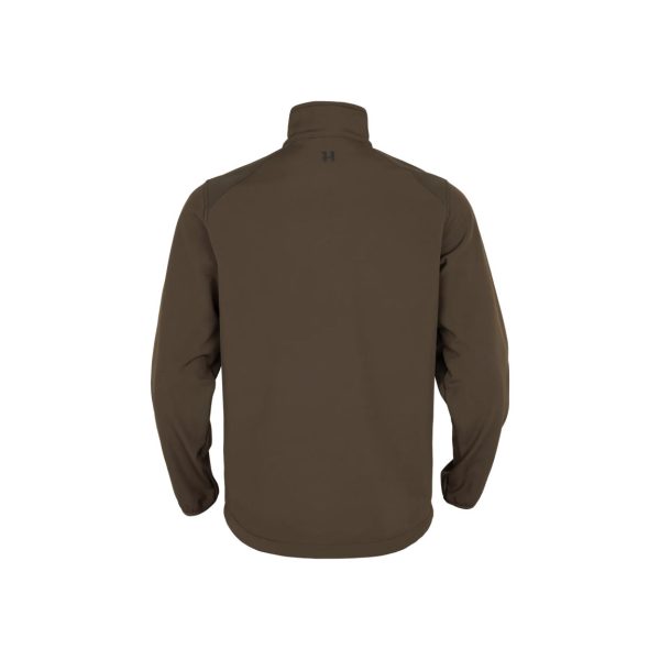 Chaqueta polar de caza Harkila Scandinavian Softshell verde y marrón